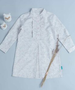 荷葉(長袖)洋裝-現貨 花31 100cm