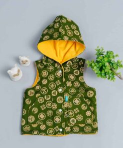 保暖連帽(雙面)背心-訂製 和風12