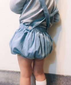 燈籠吊帶短褲-訂製 牛1