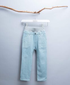 鬆緊帶牛仔長褲-訂製 牛1