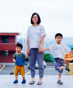 短袖涼感上衣(中)(右)-訂製 二重紗 親子裝