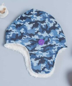 遮耳飛行帽(毛料)-訂製 迷彩2