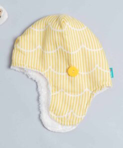 遮耳飛行帽(毛料)-訂製 幾何22