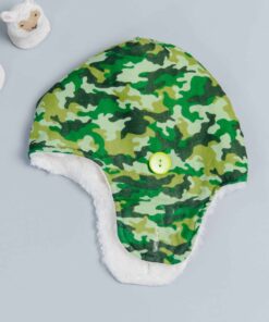 遮耳飛行帽(毛料)-訂製 迷彩3