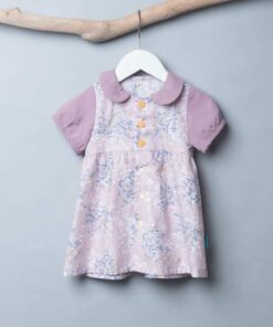 圓領洋裝(短袖)-訂製 名2vs棉麻5(領子+袖子)