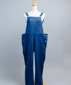 大人吊帶長褲-現貨 針織仿牛仔