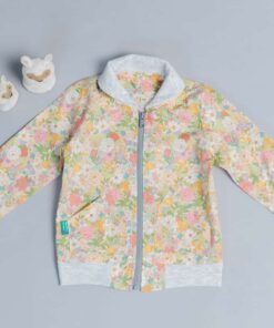 微領拉鍊外套-"現貨" 100cm 花13
