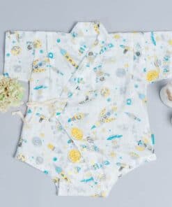 包屁-甚平紗布衣-訂製 自然11-紗布衣 嬰兒 包屁-衣 連身衣