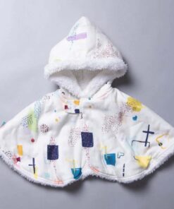 防寒絨毛斗篷-訂製 名16-紗(米白)vs雪花毛