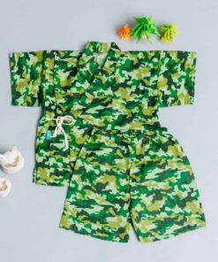 甚平和服-訂製 迷彩3-紗布衣 連身