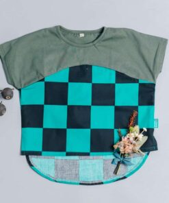 短袖上衣-現貨 和風1vs輕薄4(綠)90cm 鬼滅