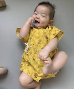 包屁-甚平紗布衣-訂製 幾何1 (缺料中)