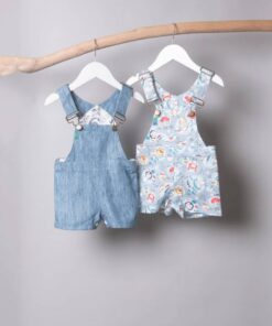 包屁吊帶(短)褲-訂製 動物26 牛仔棉麻