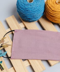 防疫紗布口罩套-棉麻-粉紫(加價購折抵50元)