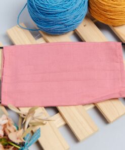 防疫紗布口罩套-棉麻-玫瑰粉(加價購折抵50元)