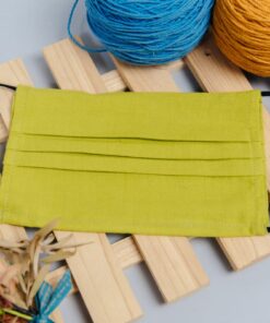 防疫紗布口罩套-棉麻-青草綠(加價購折抵50元)