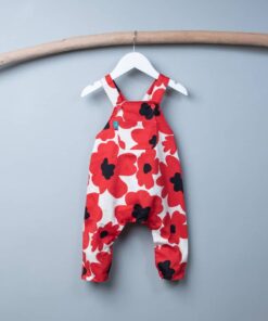 包屁鬆緊吊帶(長褲)-訂製 花68