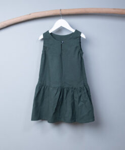 無袖連身洋裝-現貨 厚麻19 110cm