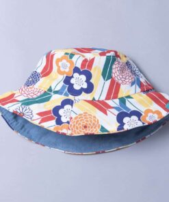 帽圍可調塑型漁夫帽-現貨-竹節梅花 S