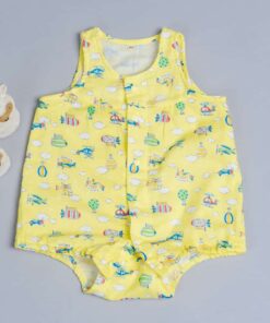 無袖包屁衣-訂製 交通1-紗