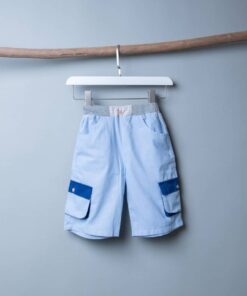 跳跳短褲-現貨 藍色水濱 120cm