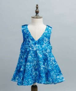 小v肩扣蓬裙洋裝-訂製 樹影搖曳