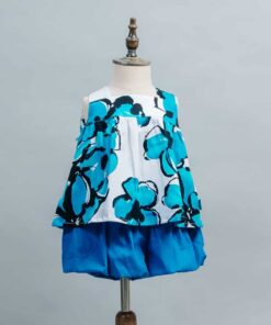 平口澎澎上衣-現貨 花50 90cm