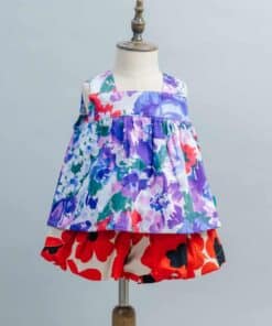 平口澎澎上衣-訂製 花52