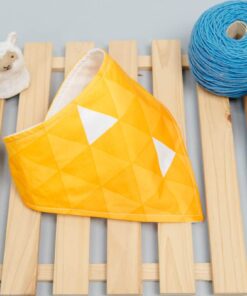 三角領巾-現貨 黃色幾何