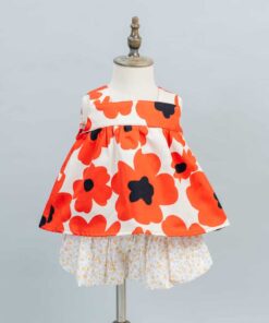 平口澎澎上衣-訂製 花68