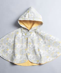 抗風防雨雙面斗篷-訂製 花67vs黃色防水