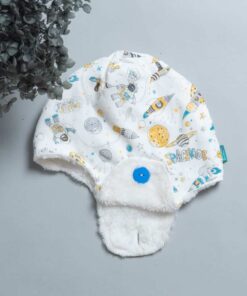 遮耳飛行帽(毛料)-訂製 自然11-紗vs雪花毛