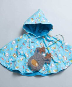 保暖鋪棉斗篷-訂製 動物25vs高厚9(寶藍)