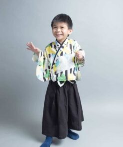 淺草振袖和服-訂製 自然2vs黑色棉麻(缺料中)