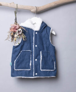 保暖絨毛戴帽(雙面)背心-訂製 牛3vs雪花毛