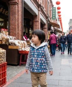 保暖絨毛戴帽(雙面)背心-訂製 和風26vs雪花毛
