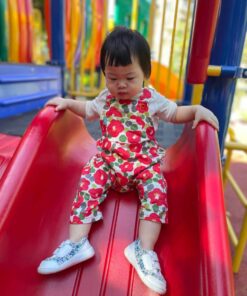 包屁鬆緊吊帶(長褲)-訂製 花65