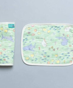 揹巾口水巾-現貨 大鯊魚綠