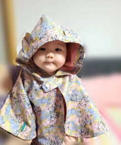 抗風防雨雙面斗篷-訂製 和風24vs玫瑰粉