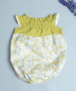 電火球包屁衣-訂製 花57vs棉麻26