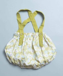 燈籠吊帶短褲-訂製 花57vs棉麻26