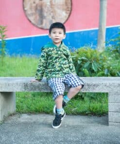 防風抗雨機能［外套］-訂製 迷彩3-紗vs綠色防水