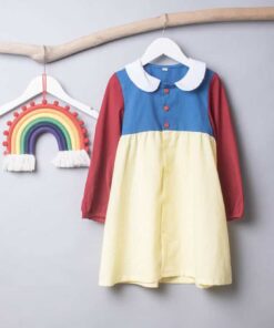 圓領袖邊洋裝(長袖)-訂製 白雪公主 #29072