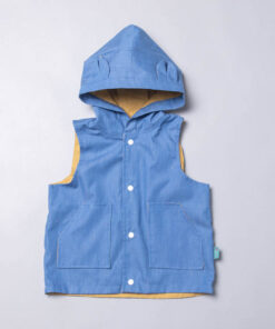 保暖連帽(雙面)背心-訂製 牛2(改牛仔棉麻)vs棉麻10(涼感)