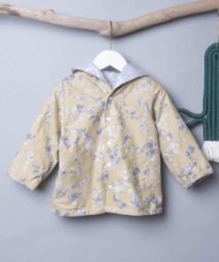 保暖雙面鋪棉外套-訂製-訂製 花56vs灰色鋪棉