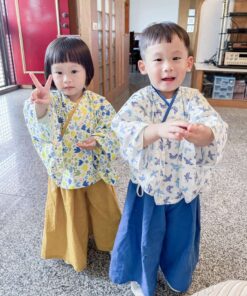 淺草振袖和服-訂製 北歐2vs棉麻12(藍)(缺料中)