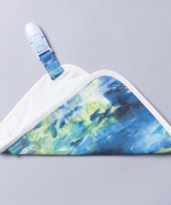 夾夾口水巾-現貨 潑墨綠