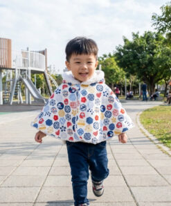 防寒絨毛斗篷-現貨 和風52 90-100cm