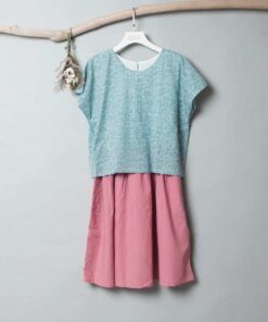 和風罩衫洋裝-訂製 幾何30vs棉麻28(上半接白色薄棉)