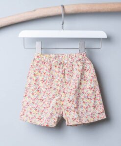 甚平短褲-"現貨" 80cm 黃紅小碎花